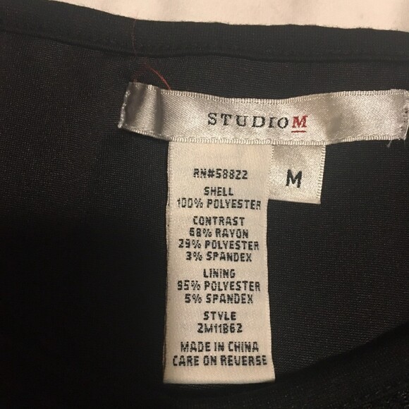 Studio M by Max Studio dress Womens Medium black mini lace top Leon Max Edition - Picture 3 of 7